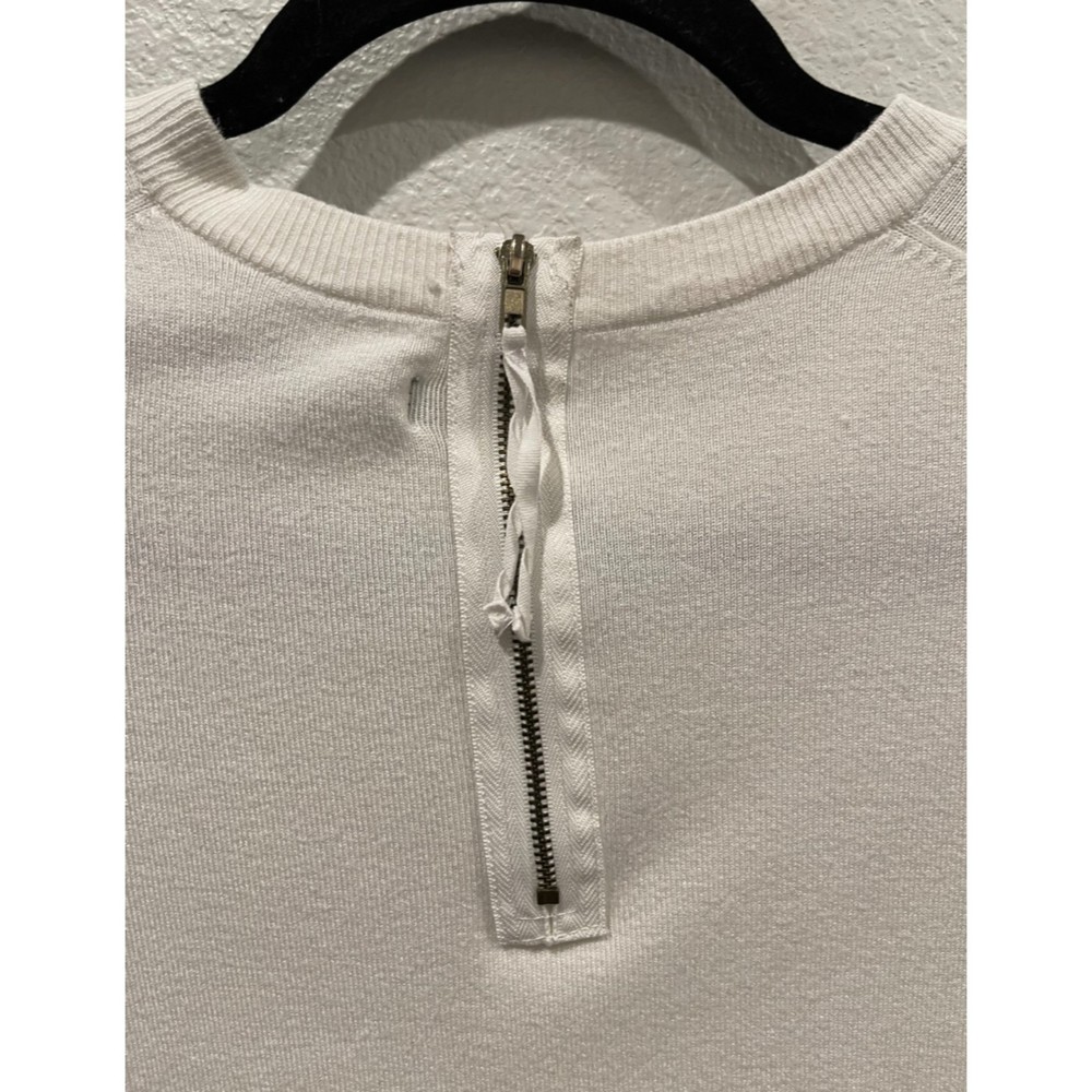 ZARA Antique White Long Sleeve Knit Sweatshirt - Picture 5 of 6